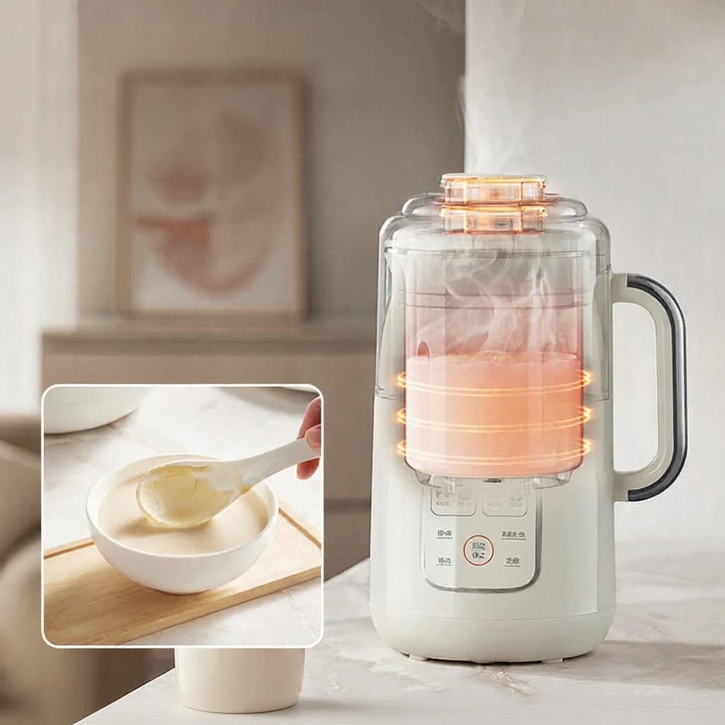 1.2L Heating Soy Milk Maker Blender with Stainless Steel Inner Pot