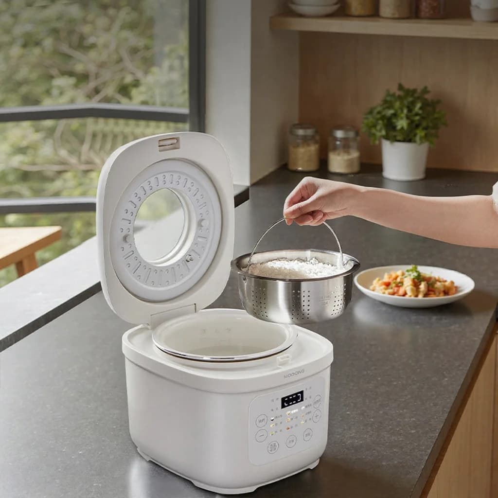 3L Electric Rice Cooker With Ceramic Coated Inner Pot