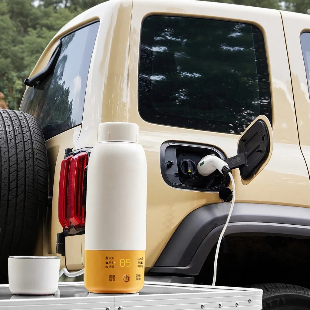 Portable Car Electric Water Heating Cup with Temperature Control