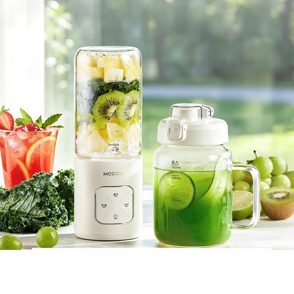 Portable Wireless Blender Cup With Dual Cups and Ice Crushing