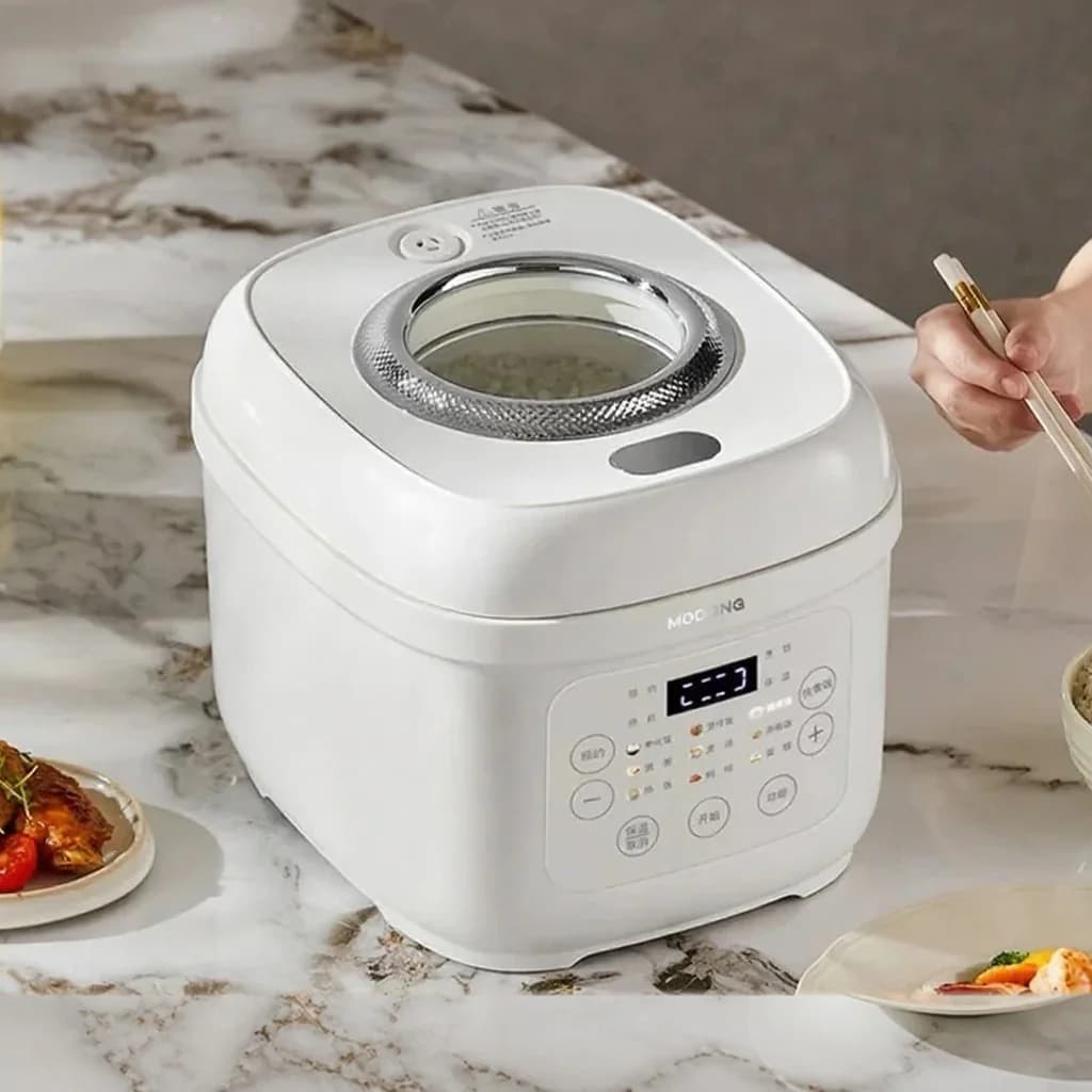 3L Electric Rice Cooker with Ceramic Inner Pot, 600W