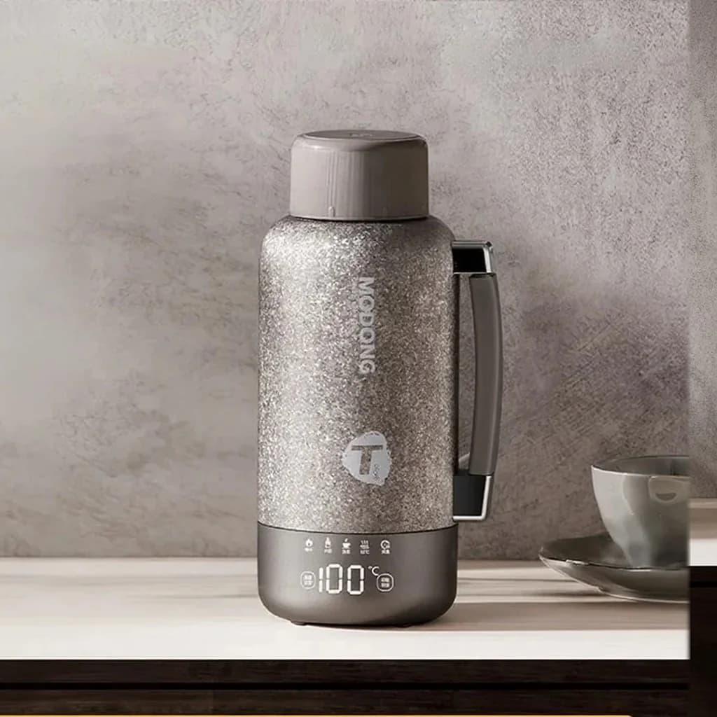 Portable Titanium Electric Heating Cup 1L Dual-Mode Travel Kettle