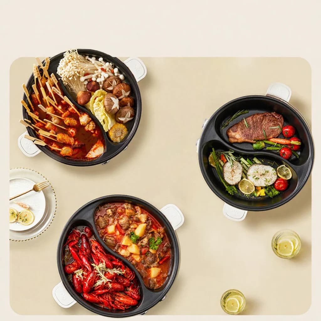 8L Dual-Sided Electric Hot Pot for Home and Dorm