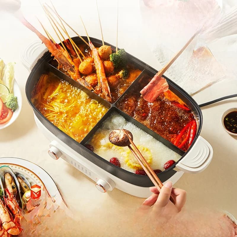 Electric Hot Pot 7L Divider Or Four-Grid, 220V, Split Pot