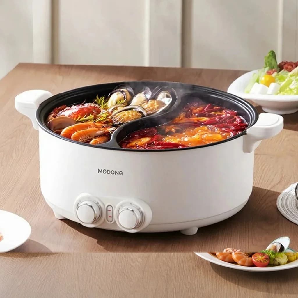 7L Dual-Zone Electric Hot Pot with Independent Temperature Control