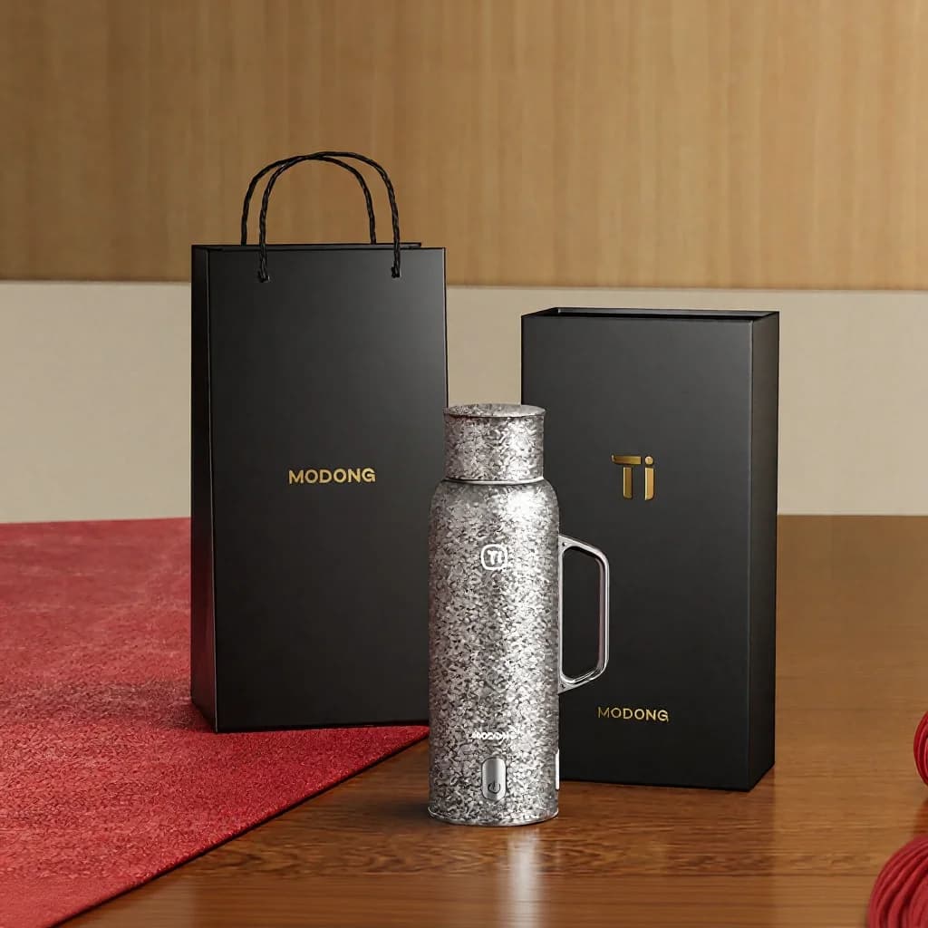 Pure Titanium Insulated Travel Mug With Magnetic Lid
