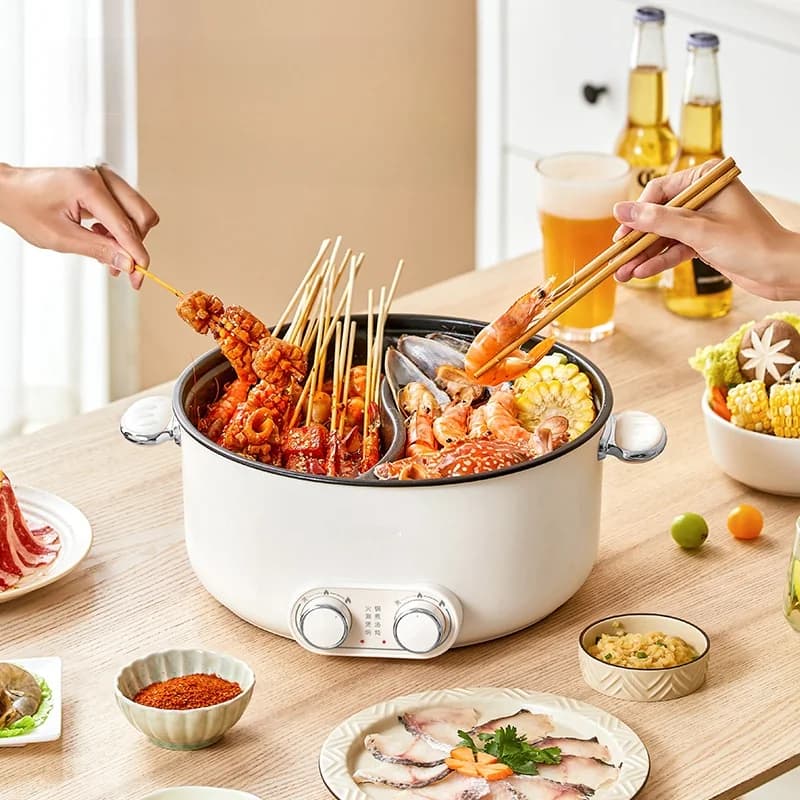 Dual Control Electric Hot Pot 6L Large Capacity Nonstick