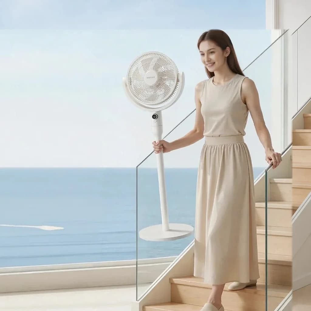 Smart Table Circulation Fan with Voice Control and Oscillation