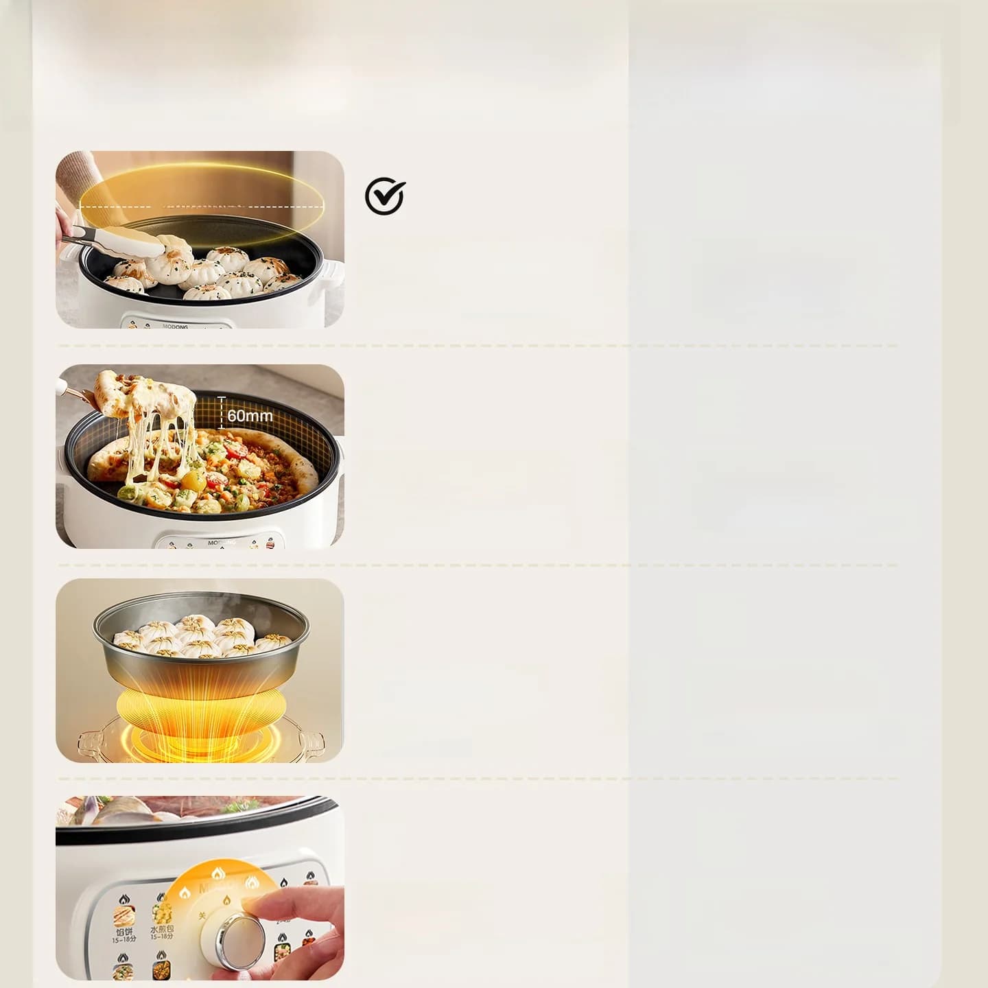 Electric Double-Sided Heating Griddle 4L Non-Stick 1800W