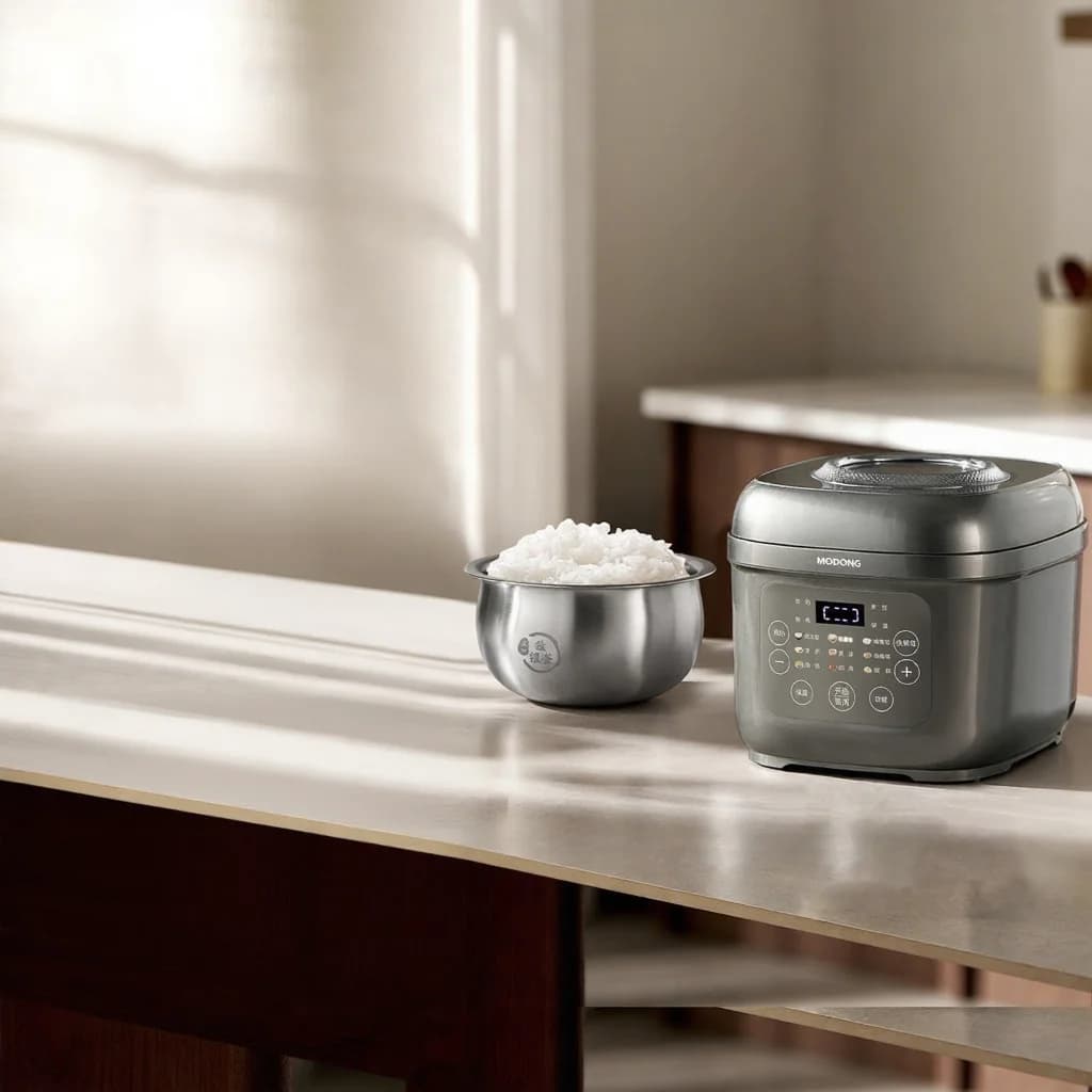 3L Electric Rice Cooker With Keep Warm, Timer And Steaming