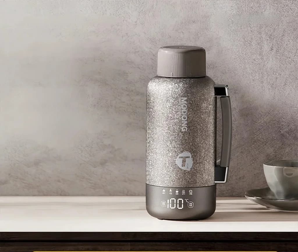 Portable Titanium Electric Heating Cup 1L Dual-Mode Travel Kettle