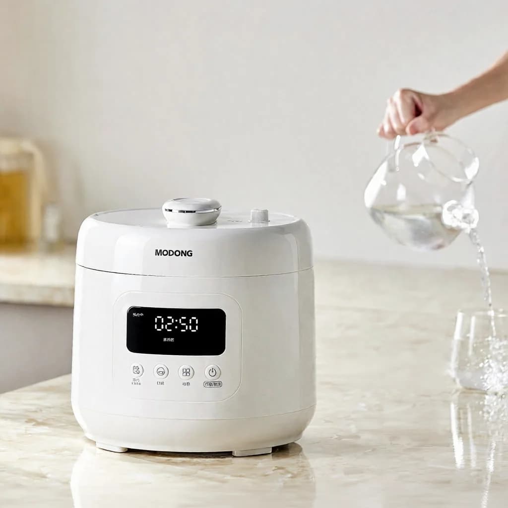 4L Electric Pressure Cooker with Ceramic Coating, 800W, Touch Control