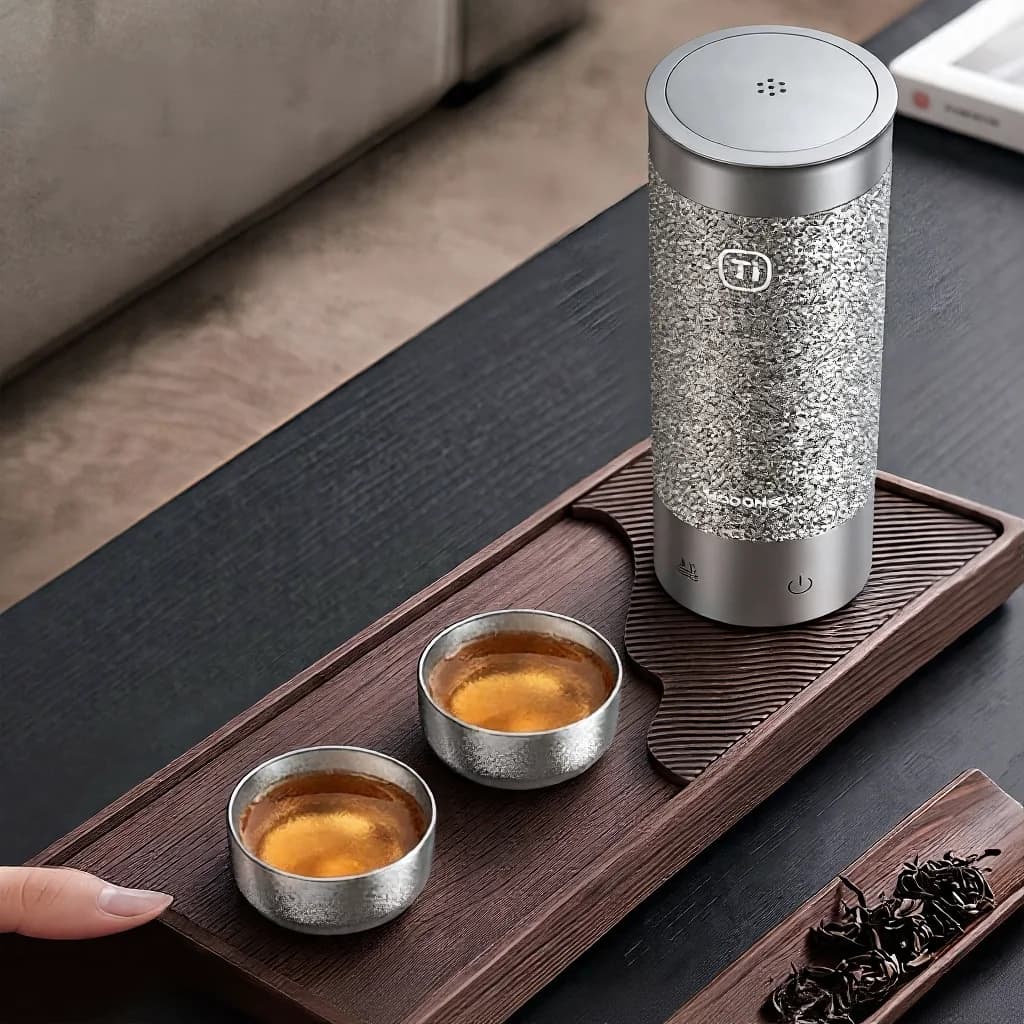 Pure Titanium Kung Fu Tea Cup Set Double Cup 55ml