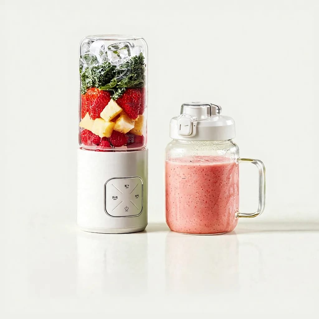 Portable Wireless Blender Cup With Dual Cups and Ice Crushing