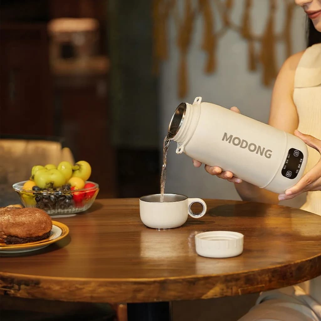Portable Electric Travel Kettle Heated Cup 1L 316 Stainless Steel