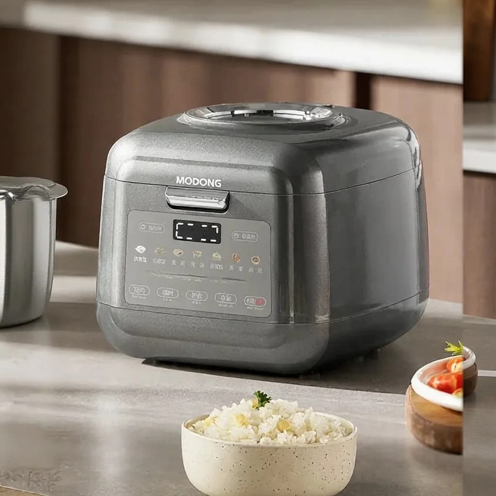 Electric Rice Cooker with Titanium Inner Pot, 2L/3L
