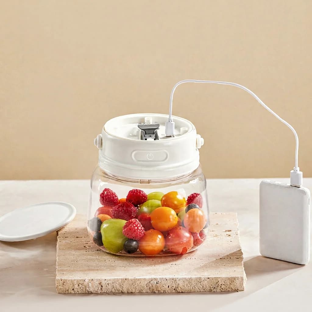 Portable Fruit Washer with Active Oxygen, 3.7V Cordless
