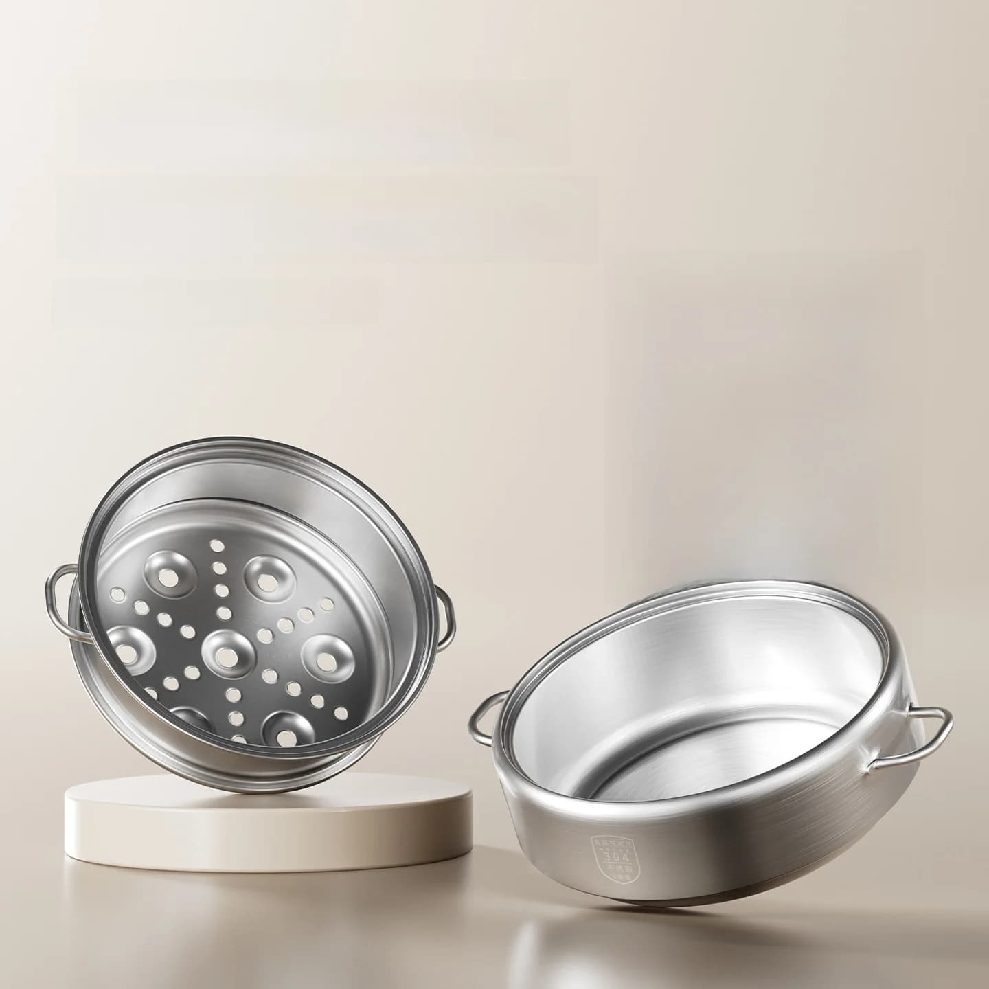 Split Electric Hot Pot Stainless Steel 2L 3-Heat Settings
