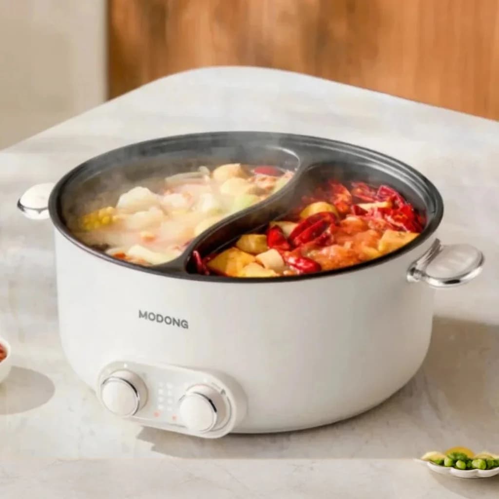 6L Dual Zone Electric Hot Pot With Independent Temperature Control