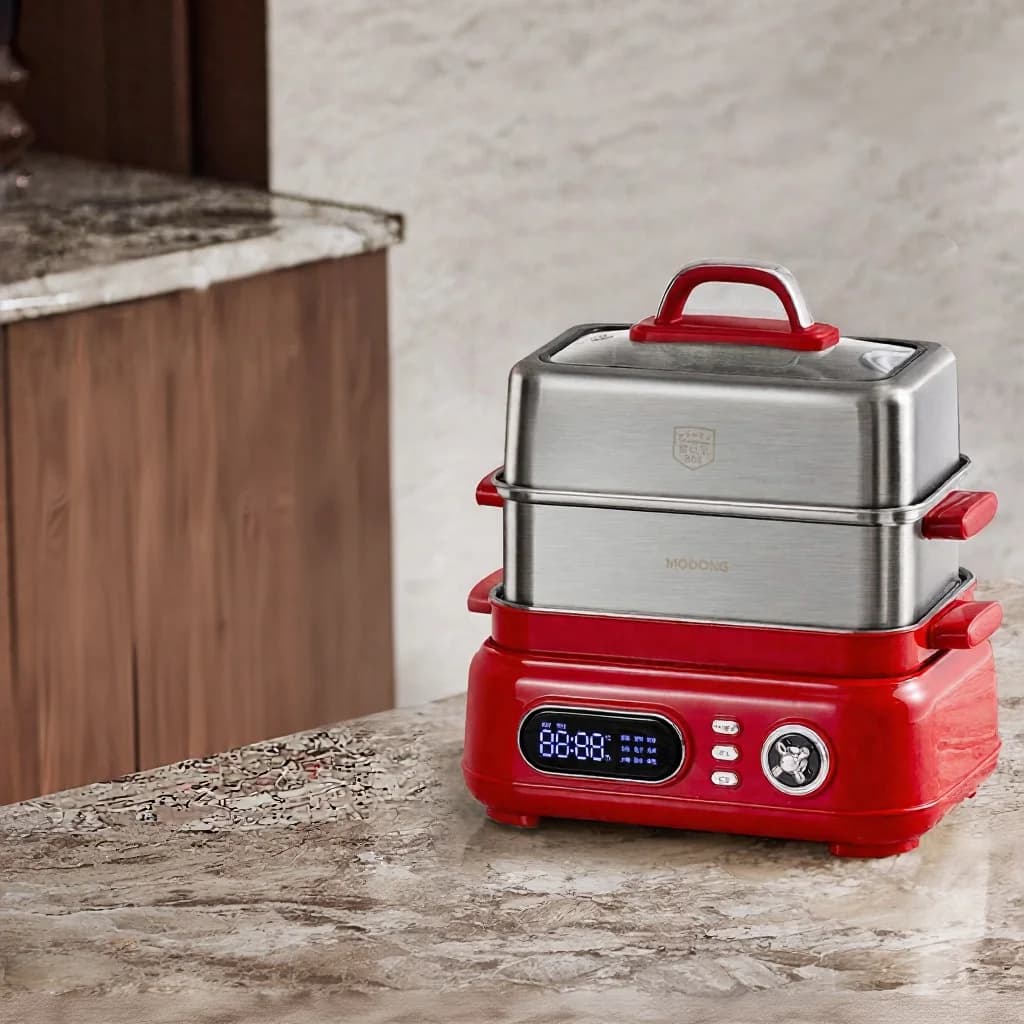 Electric Stainless Steel Steam Cooker 18L 24L Dual Or Triple Layer