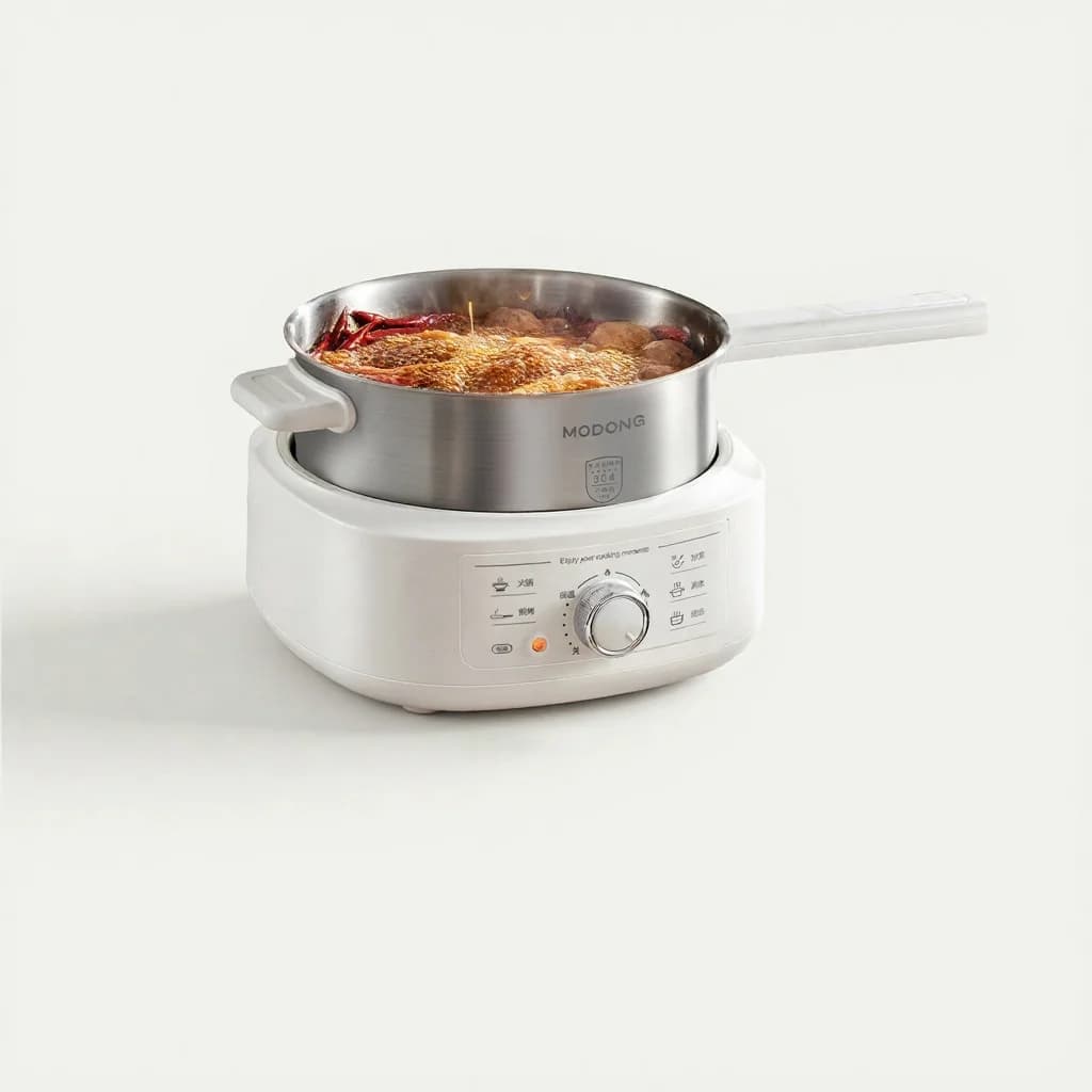 Stainless Steel Electric Hot Pot With Steamer, 3L, 220V