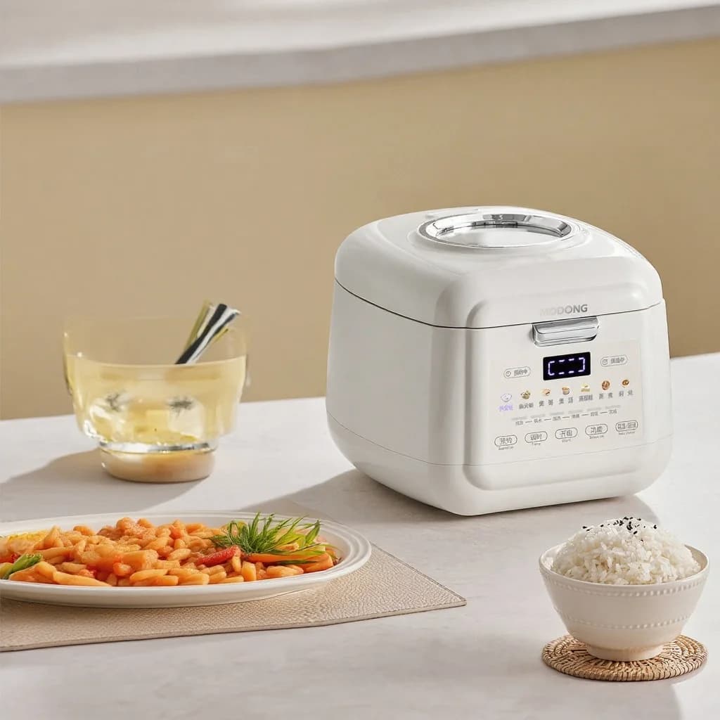 2L Electric Rice Cooker With Low-Sugar Cooking and Keep Warm