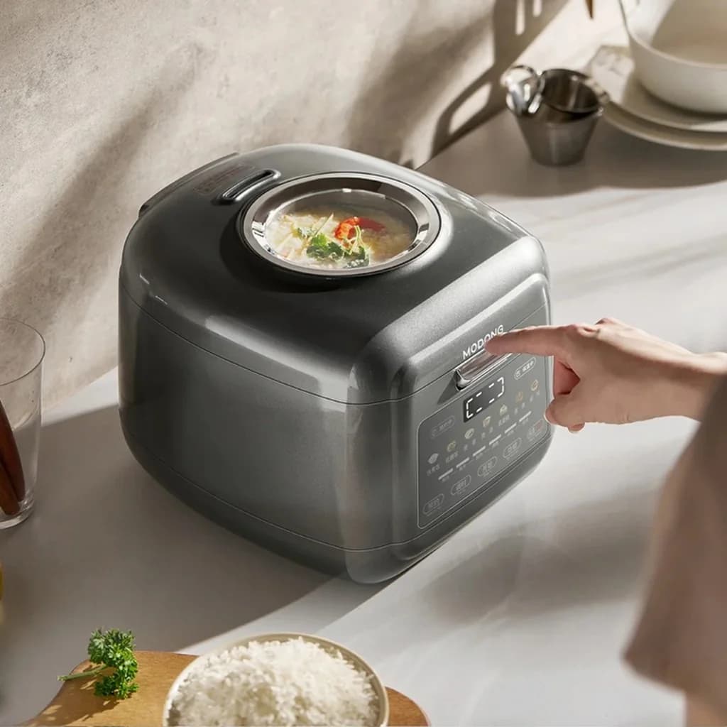 3L Electric Rice Cooker With Keep Warm, Timer And Steaming