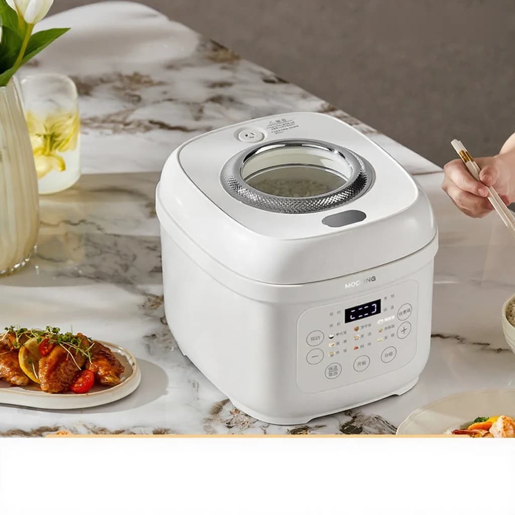3L Electric Rice Cooker with Ceramic Inner Pot, 600W