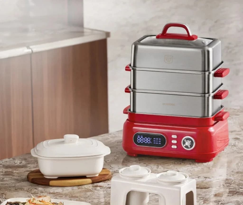 Electric Stainless Steel Steam Cooker 18L 24L Dual Or Triple Layer