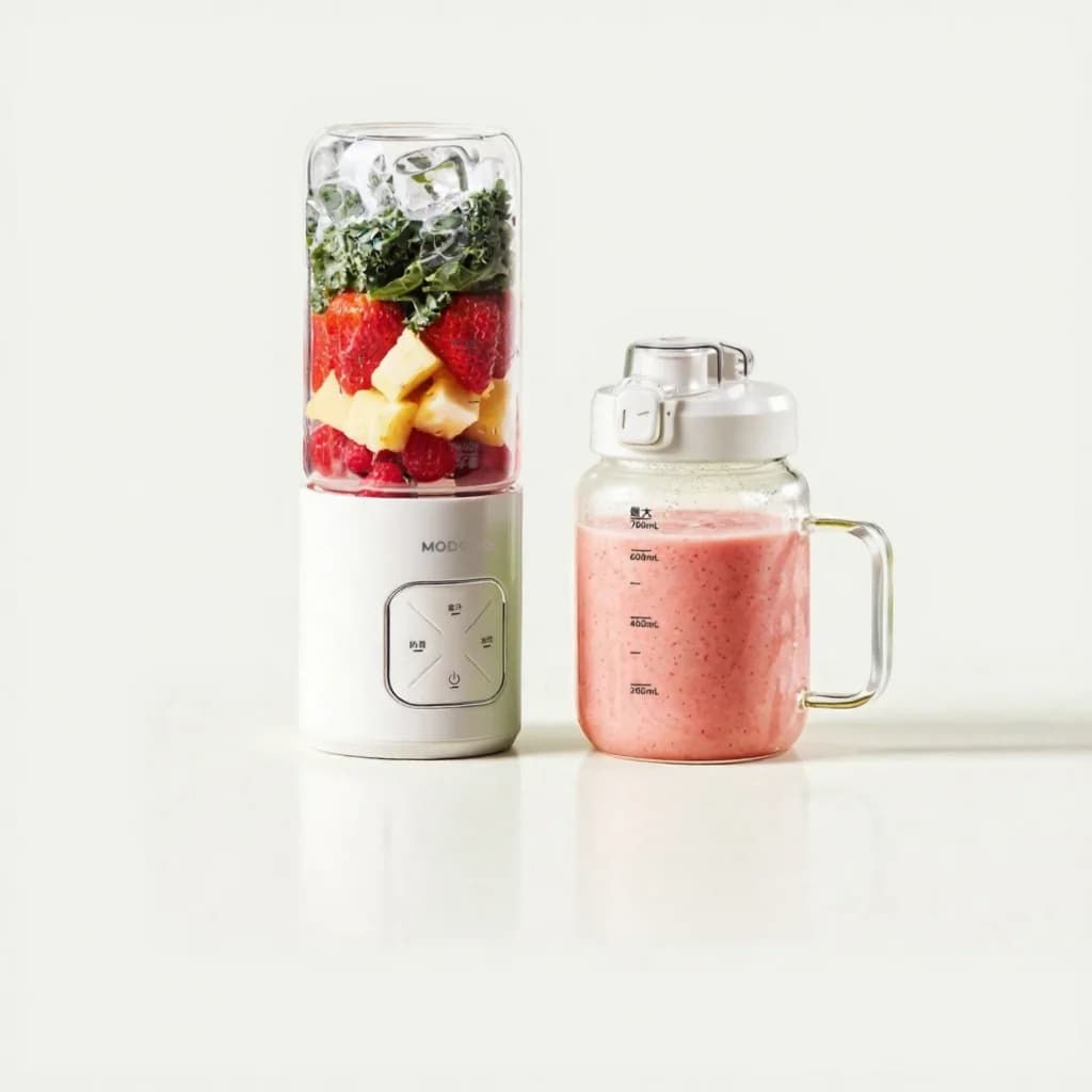Wireless Portable Blender Cup With Ice Crushing And Dual Cups