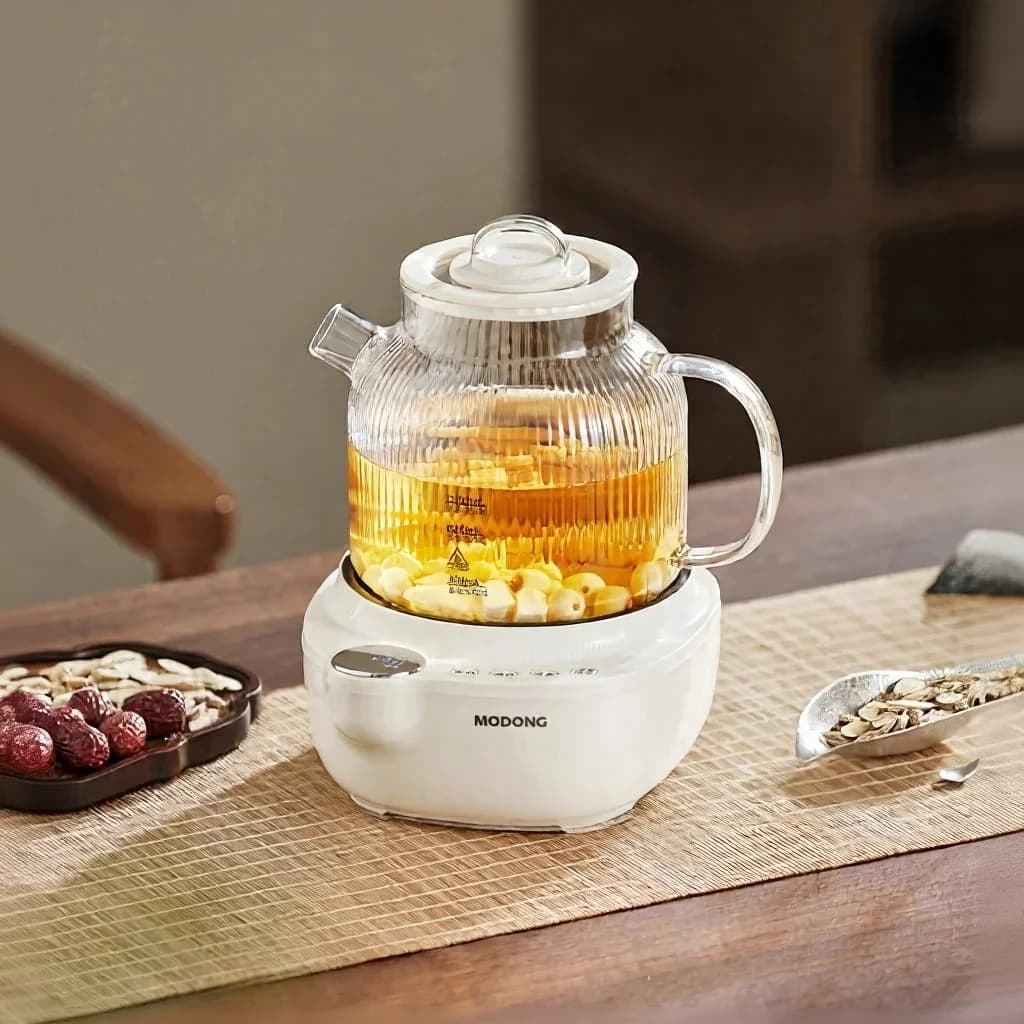 Glass Electric Tea Kettle With Temperature Control, 1L