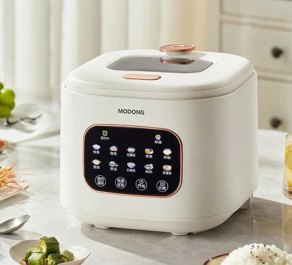 3L Electric Rice Cooker With Glass Window and Timer