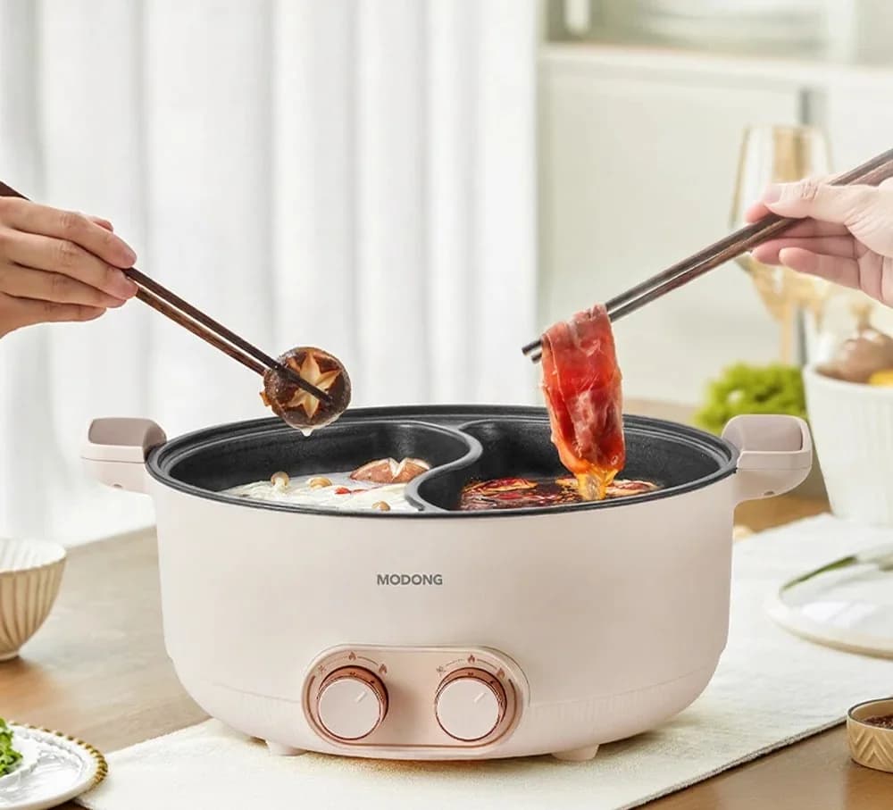 8L Dual-Sided Electric Hot Pot for Home and Dorm