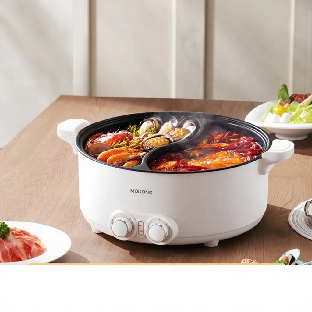 7L Dual-Zone Electric Hot Pot with Independent Temperature Control