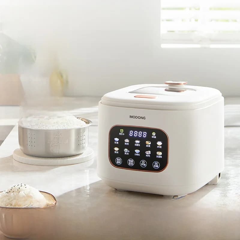 3L Electric Rice Cooker With Glass Window and Timer