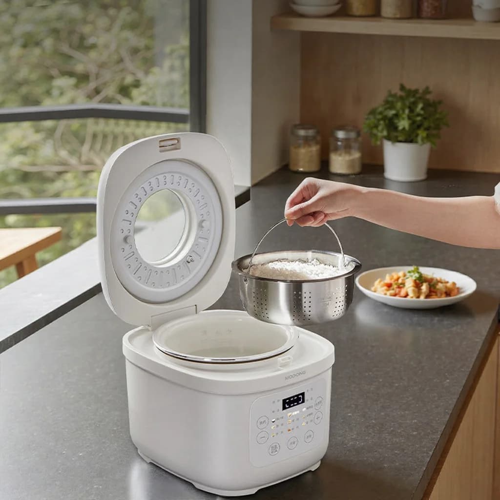 3L Electric Rice Cooker with Ceramic Inner Pot, 600W