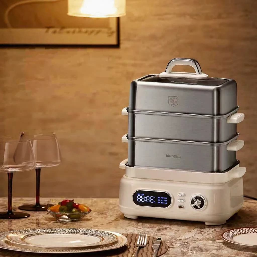 Electric Stainless Steel Steam Cooker 18L 24L Dual Or Triple Layer