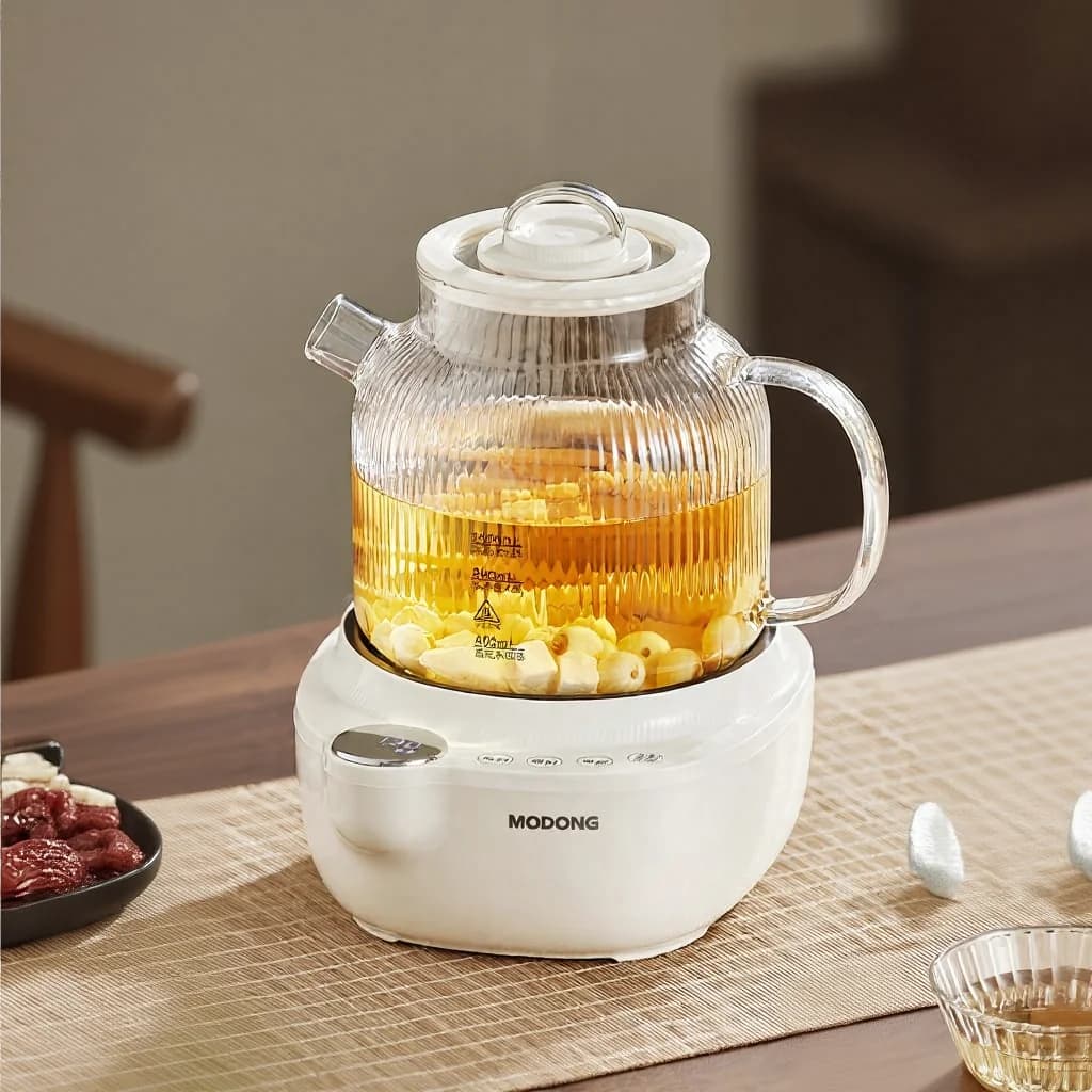 Glass Electric Tea Kettle With Temperature Control, 1L