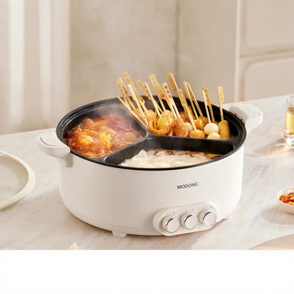 Electric Hot Pot with Divider, 5.6L/8L, 220V