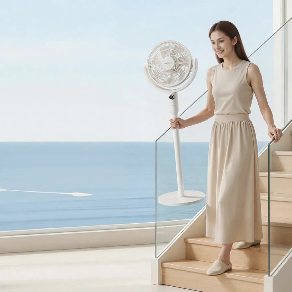 Smart Table Circulation Fan with Voice Control and Oscillation