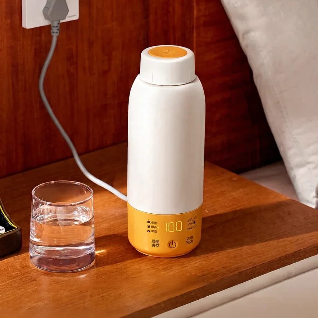 Portable Car Electric Water Heating Cup with Temperature Control
