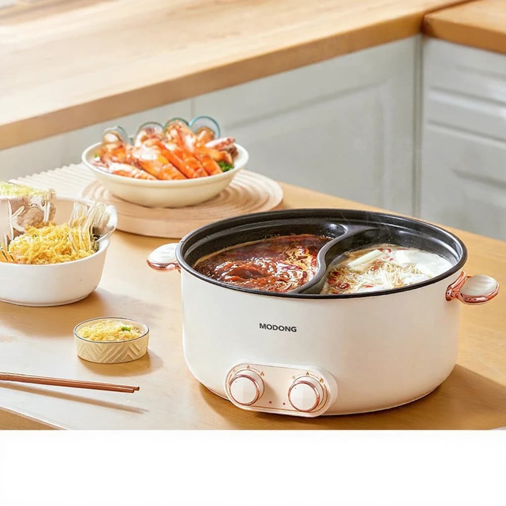 Dual Control Electric Hot Pot 6L Large Capacity Nonstick