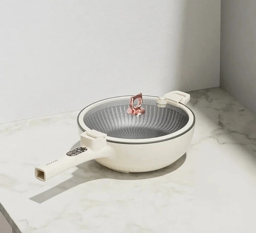 6L Electric Cooking Pot With Stainless Steel Steamer