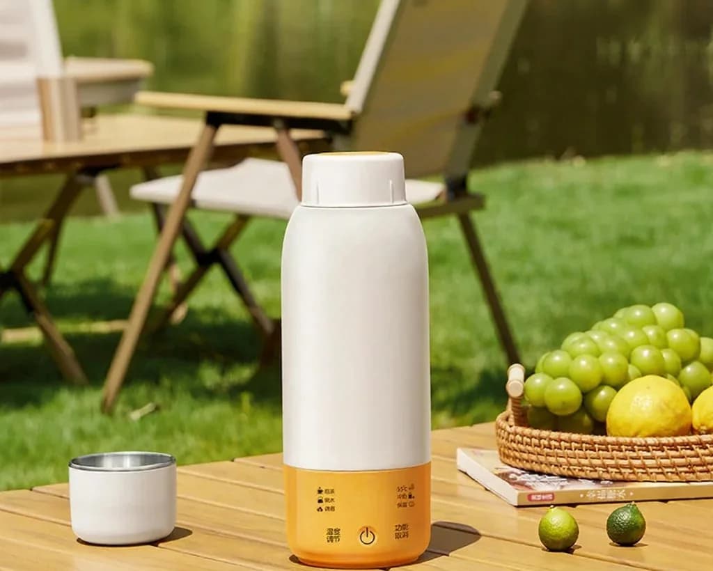 Portable Car Electric Water Heating Cup with Temperature Control