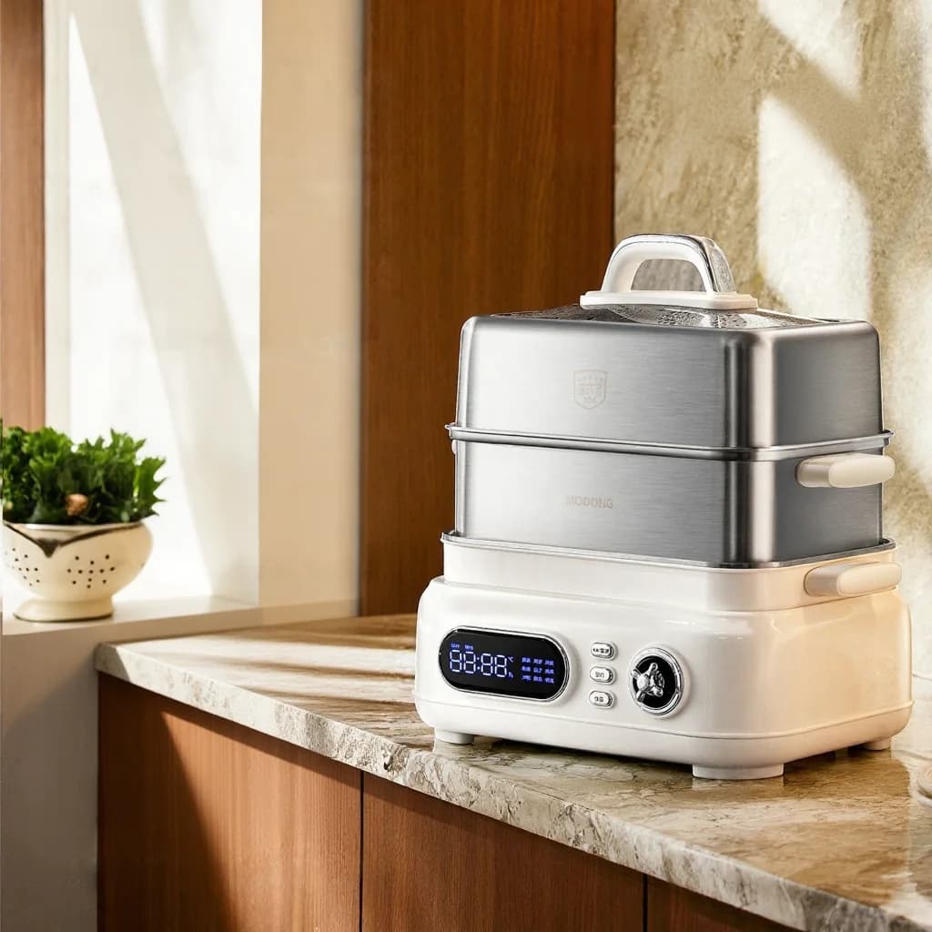 Electric Stainless Steel Steam Cooker 18L 24L Dual Or Triple Layer