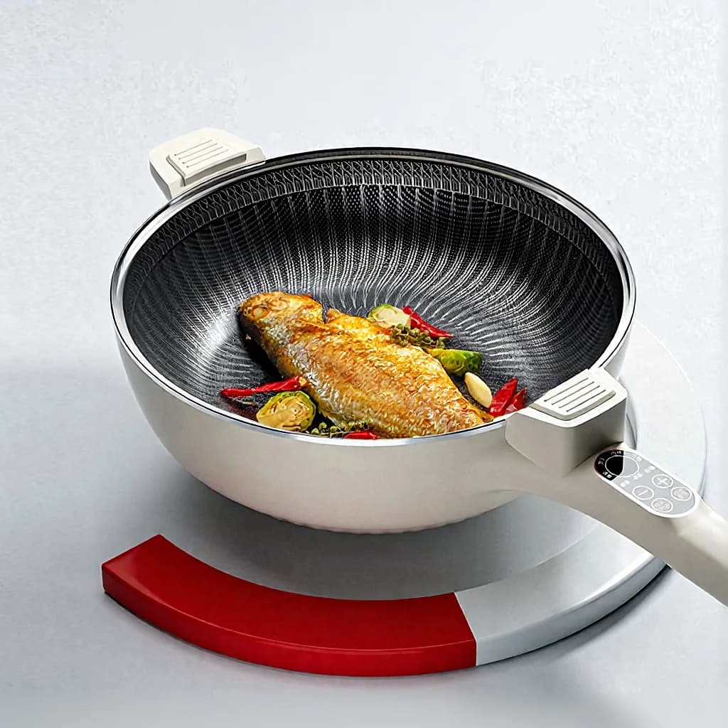 6L Electric Cooking Pot With Stainless Steel Steamer