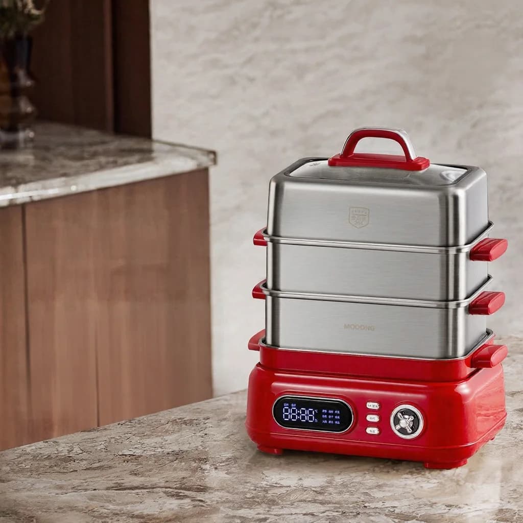 Electric Stainless Steel 3-Tier Steam Cooker 18L 220V 1500W