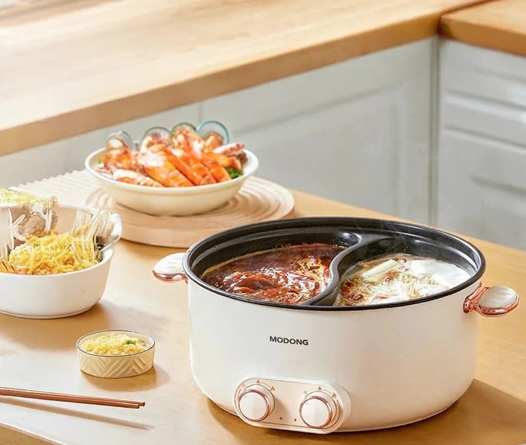 Dual Control Electric Hot Pot 6L Large Capacity Nonstick