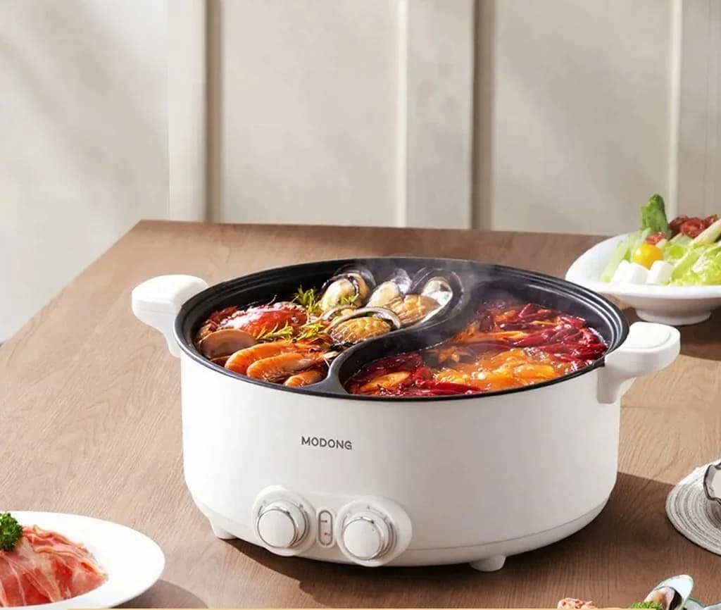 7L Dual-Zone Electric Hot Pot with Independent Temperature Control