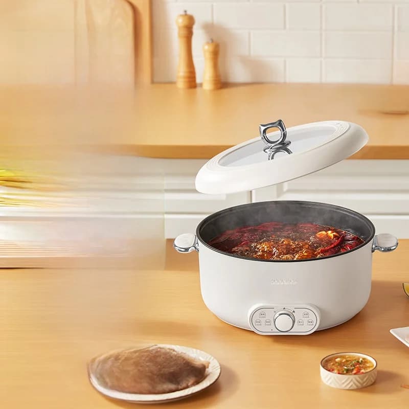 Electric Hot Pot 6L 7L 8L with Steamer, 220V